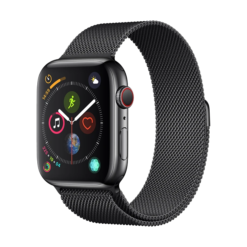 Mywatchband Zwart roestvrijstalen Milanese bandje voor Apple Watch, magnetische sluiting, comfortabel en elegant