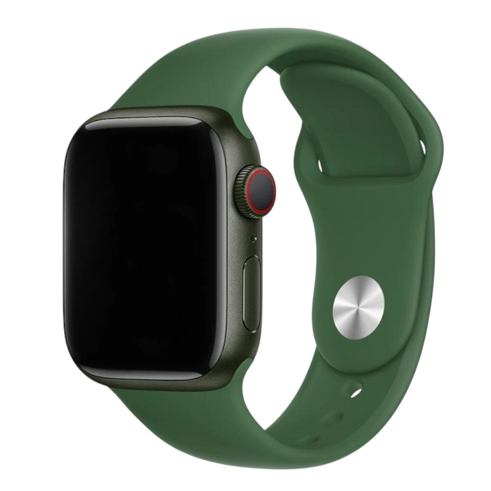 Mywatchband groen siliconen sportbandje voor Apple Watch 38, 40, 41 mm. Flexibel en comfortabel.